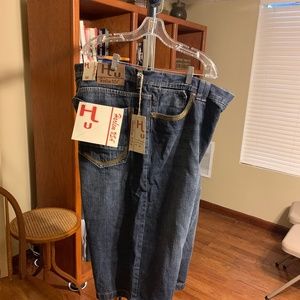 Men blue jean shorts
